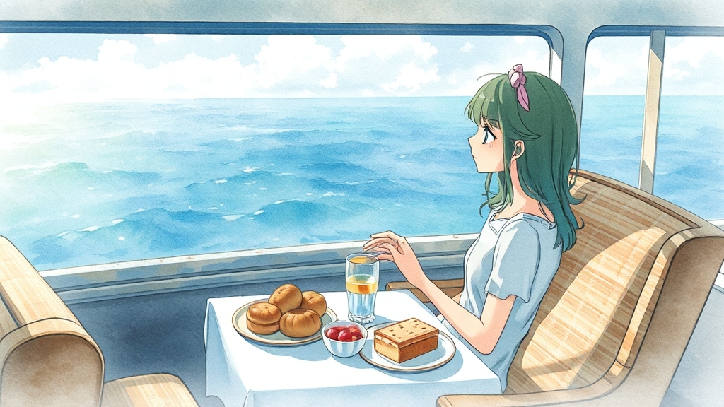 쓰시마링크호 좌석, 나에게 맞는 선택은? (watercolor 스타일)