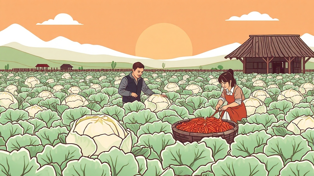 절임배추 구매 시 주의사항 (illustration 스타일)