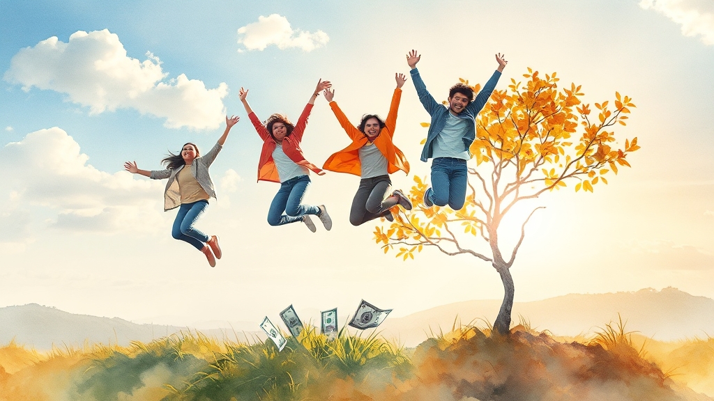 미래를 위한 도약, 함께 해요! (watercolor 스타일)