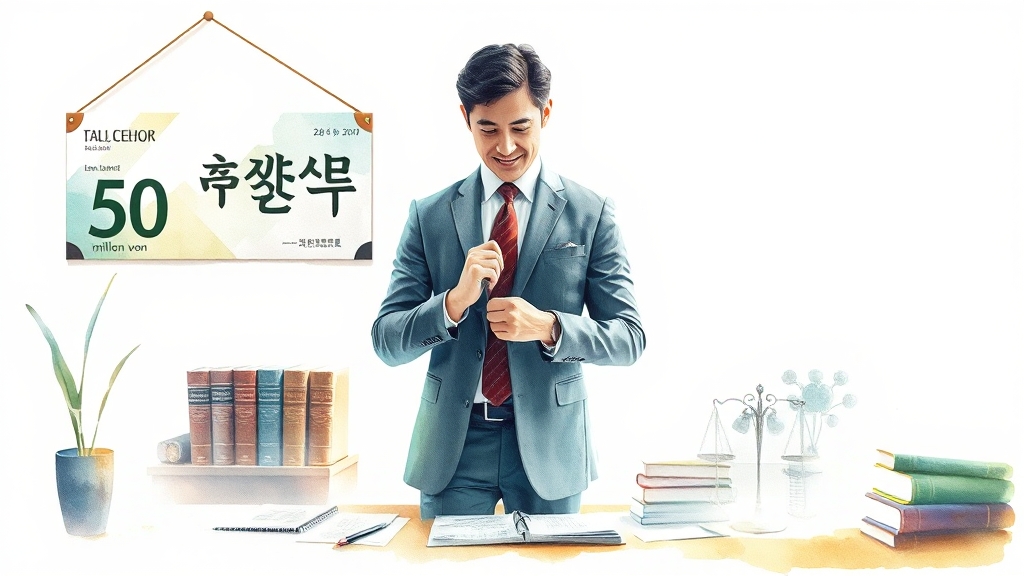 어쏘 변호사 채용 현실 (watercolor 스타일)