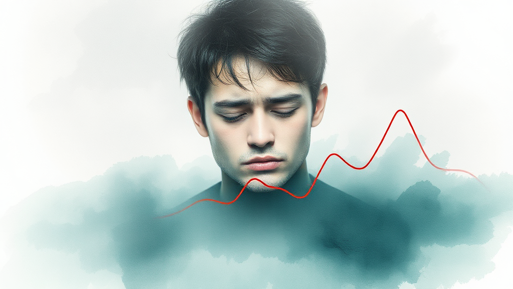 우울감이 당뇨 관리를 어렵게 하는 이유 (watercolor 스타일)