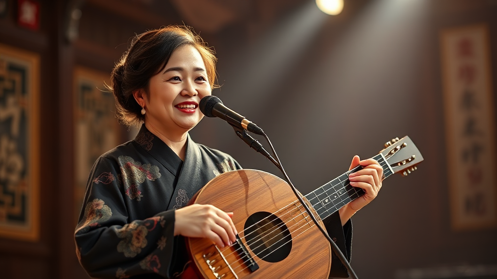 이소나 음악적 배경: 국악에서 트로트까지 (realistic 스타일)