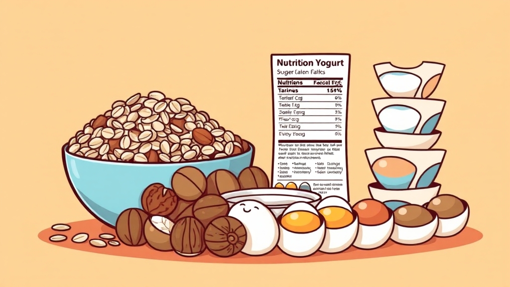 혈당 관리를 위한 간식 선택 기준 (cartoon 스타일)