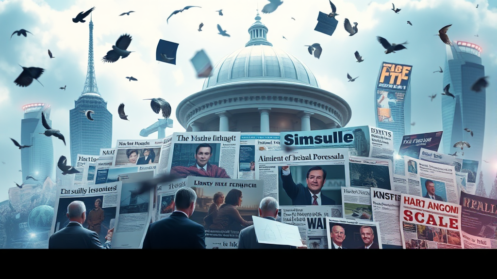 주요 뉴스 한눈에 보기 (realistic 스타일)