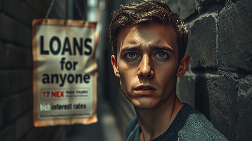 불법 사금융, 위험천만 (realistic 스타일)