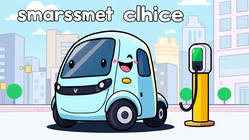 캐스퍼 EV, 스마트한 선택 (cartoon 스타일)