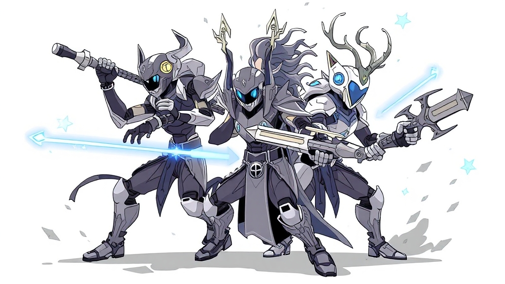 AI 삼총사 비교 분석 (illustration 스타일)