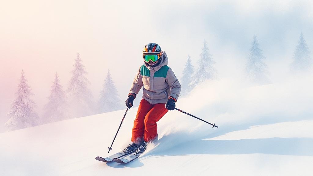 스키/보드 장비 렌탈 꿀팁 (watercolor 스타일)