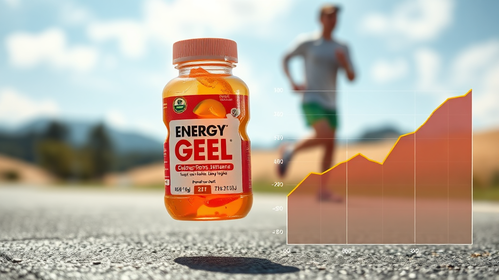 에너지젤, 언제 어떻게 섭취해야 할까? (거리별 가이드) (realistic 스타일)