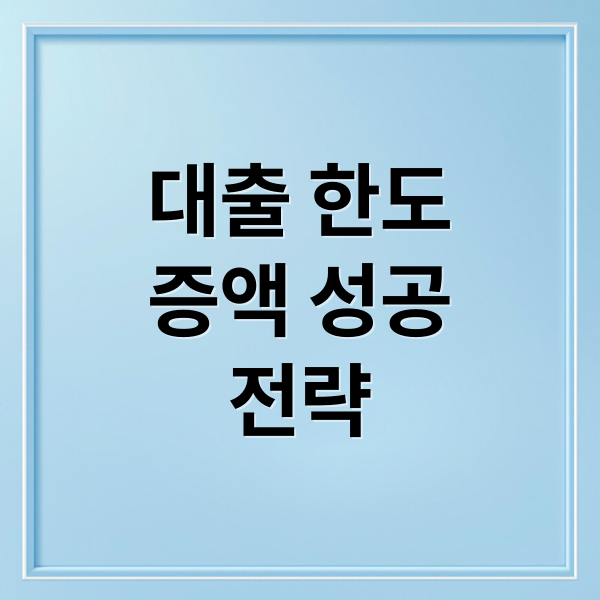 대출 한도
증액 성공
전략 (대출 한도 증액)