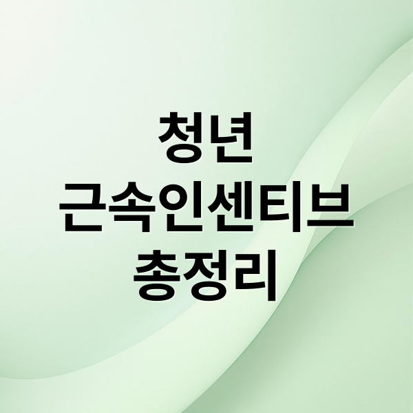 청년
근속인센티브
총정리 (청년 근속 인센티브)