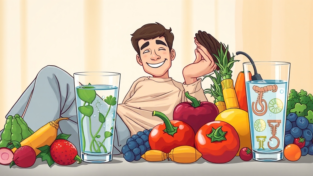 변비 자가 진단 & 예방법 (illustration 스타일)