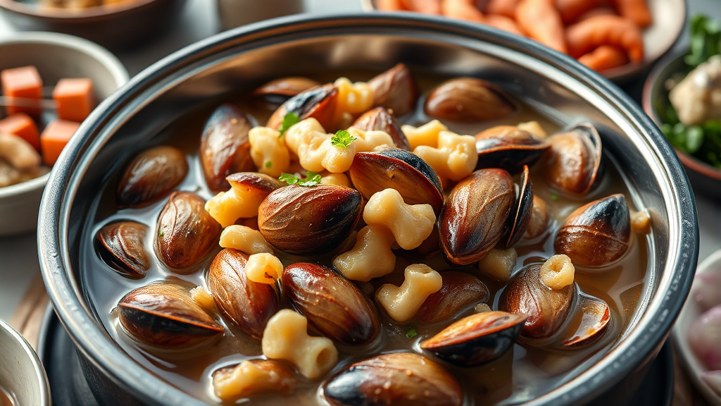 새조개 샤브샤브 맛집은 어디? (realistic 스타일)