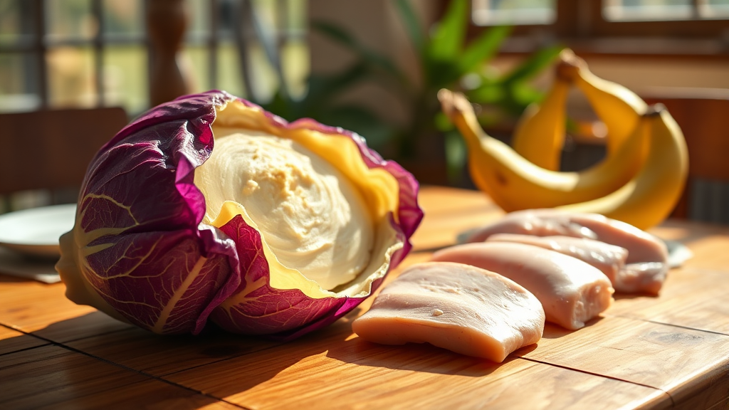 좋은 음식 vs 피해야 할 음식 (realistic 스타일)