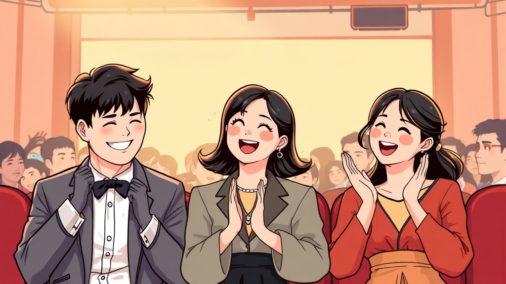 무대인사 참여 배우 (illustration 스타일)