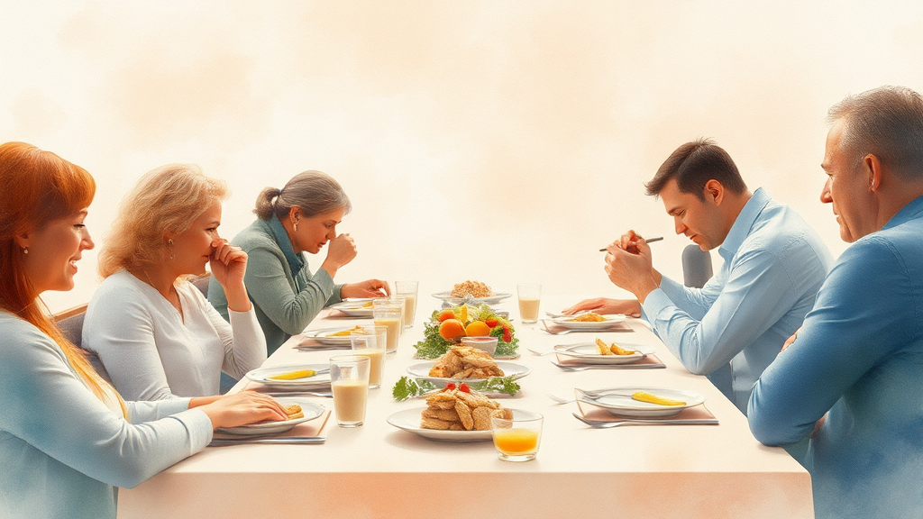 소화 부담 줄이는 식사법 (watercolor 스타일)