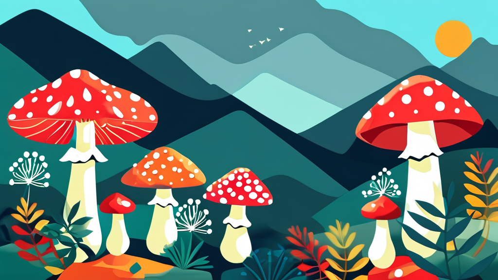 능이버섯 손질법, 보관 방법 및 활용 요리 (illustration 스타일)