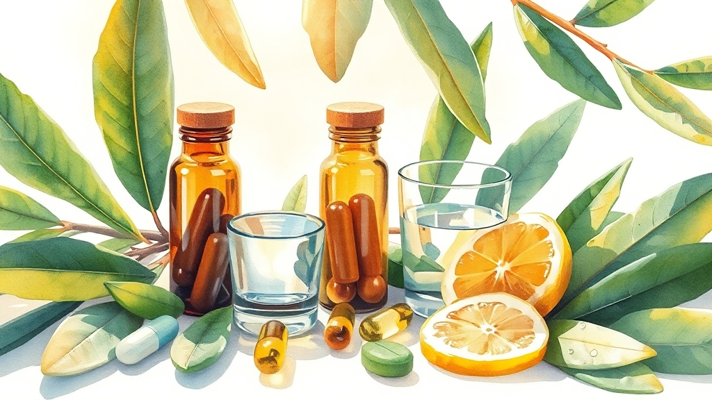 섭취 방법 및 주의사항 (watercolor 스타일)