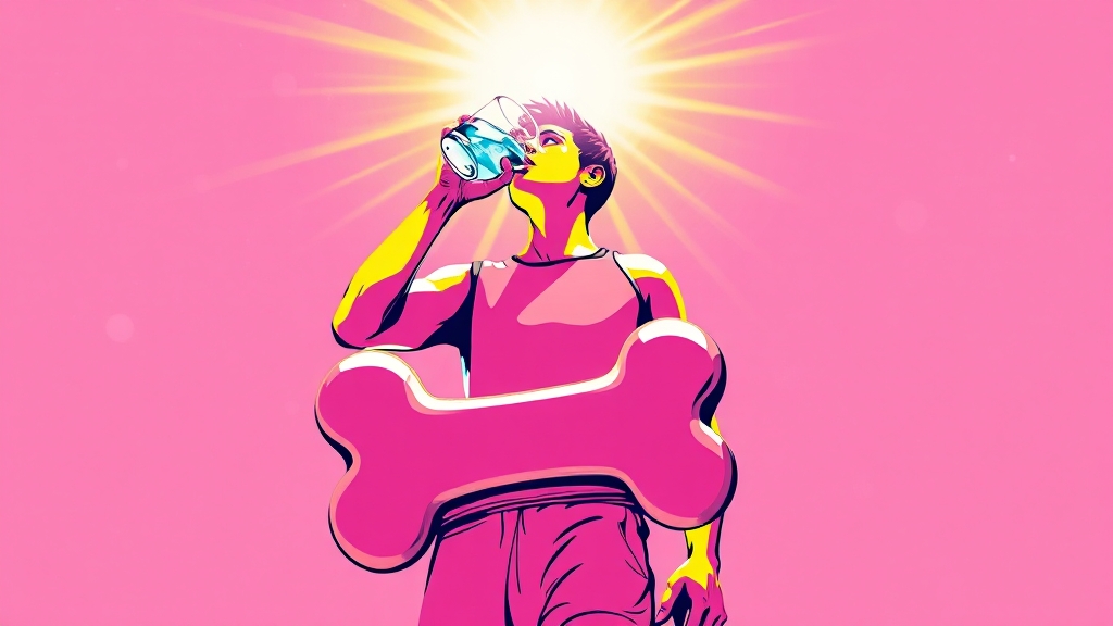 뼈 건강 위한 생활 습관 (popart 스타일)