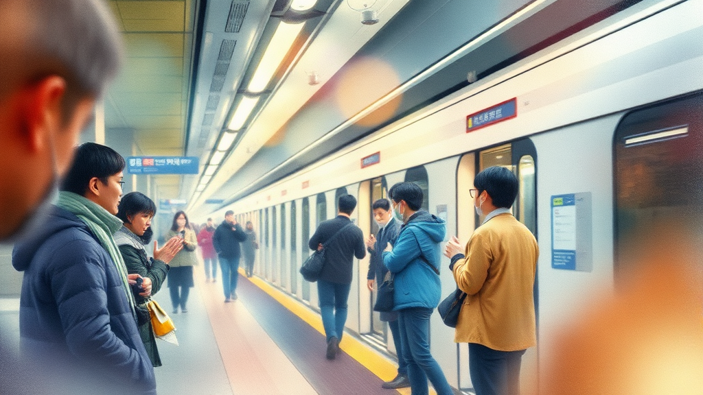 운행 재개! 시민 불편 해소 (watercolor 스타일)