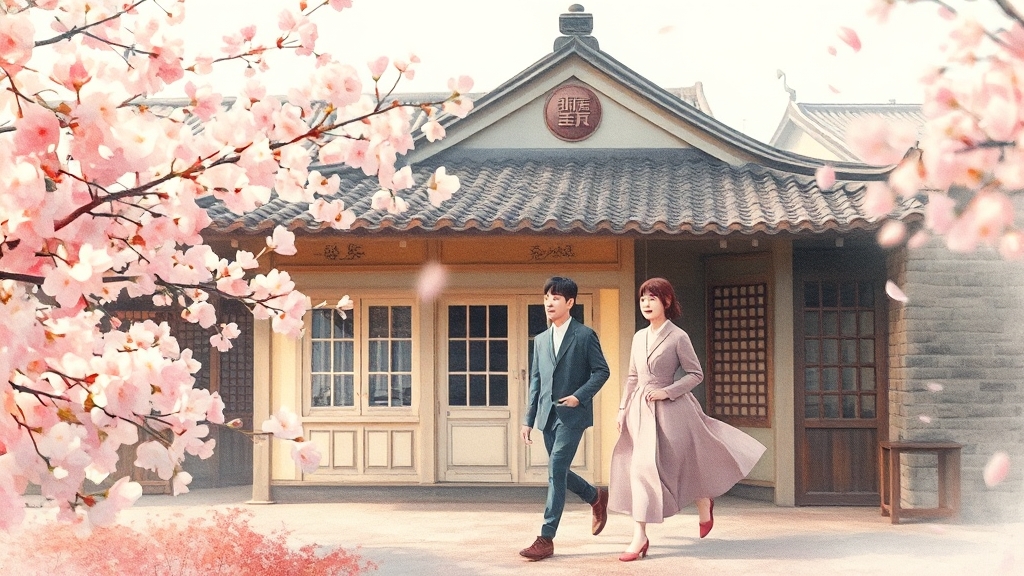 드라마 팬들을 위한 투어 코스 (watercolor 스타일)