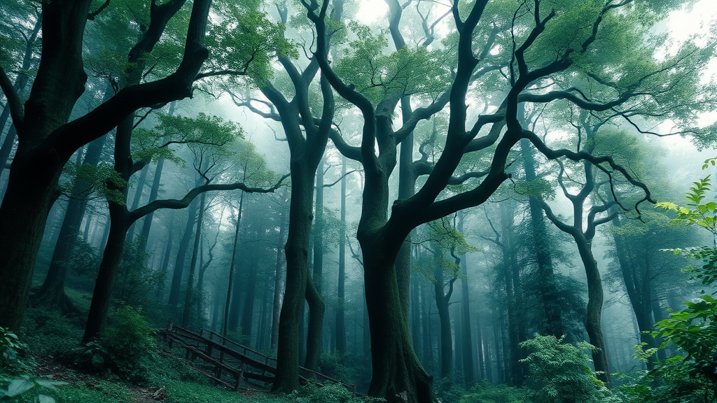 비자림 생태적 가치 (watercolor 스타일)