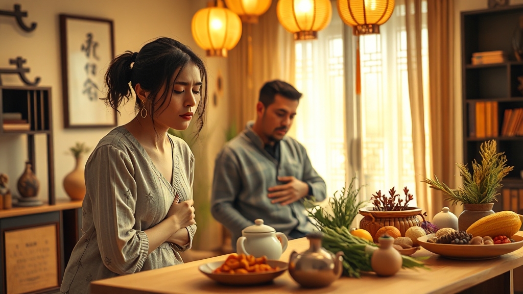 만성 급체 원인, 치료 & 관리 (realistic 스타일)