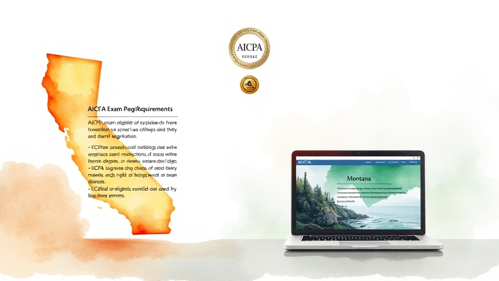 AICPA 응시 자격 요건 (watercolor 스타일)