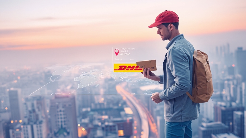 DHL 배송 추적 방법 (watercolor 스타일)