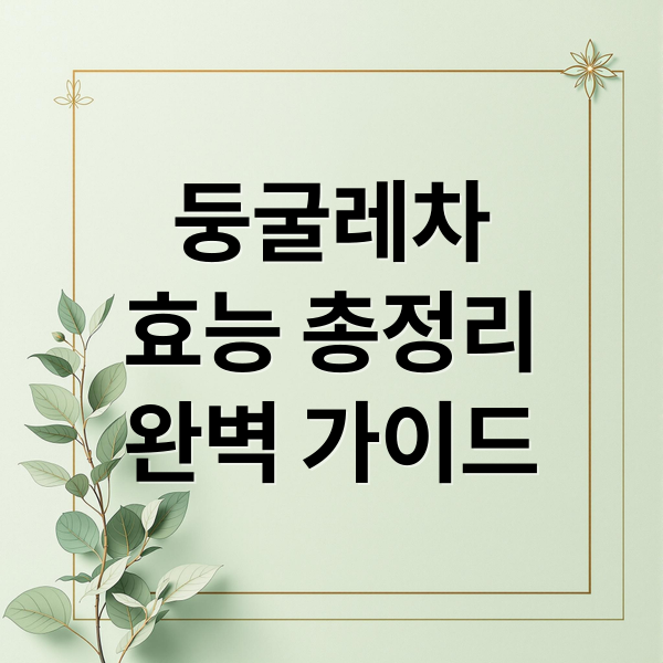 둥굴레차
효능 총정리
완벽 가이드 (둥굴레차 효능   부작용)