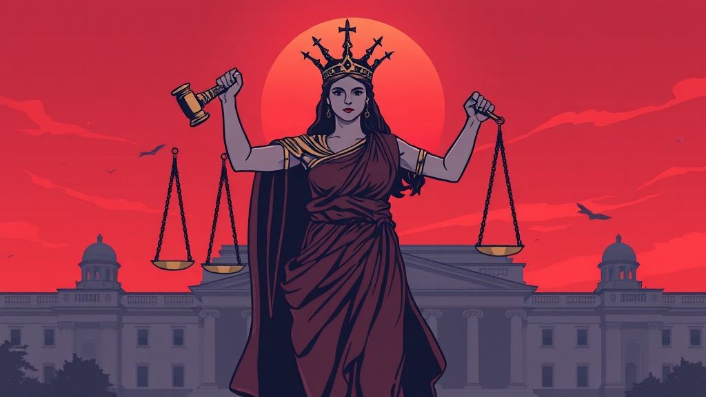 정치권, 사법부 개혁 추진 (illustration 스타일)