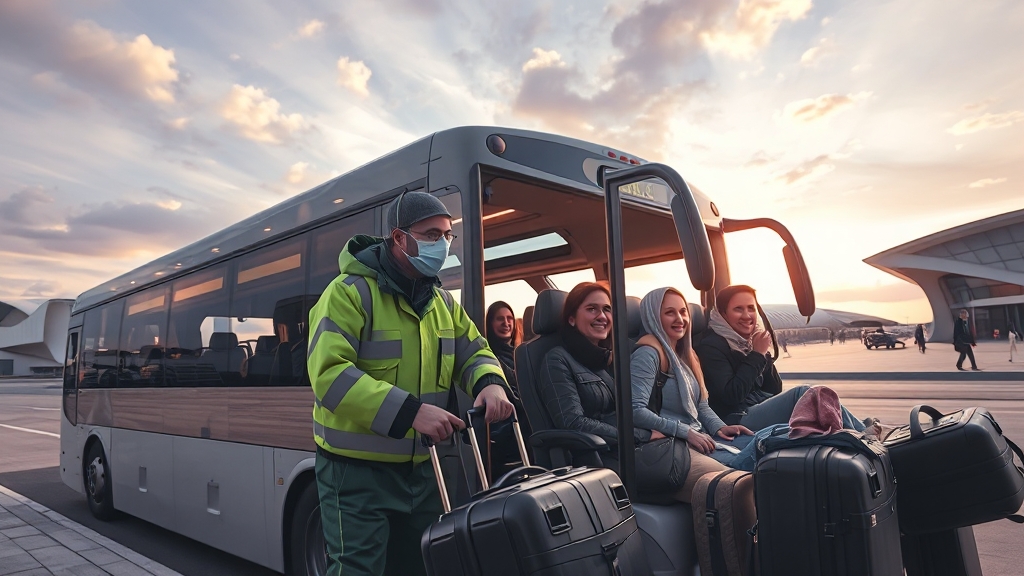 공항버스, 왜 이렇게 좋을까? (realistic 스타일)