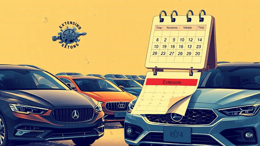 자동차 검사 연장 방법 (illustration 스타일)