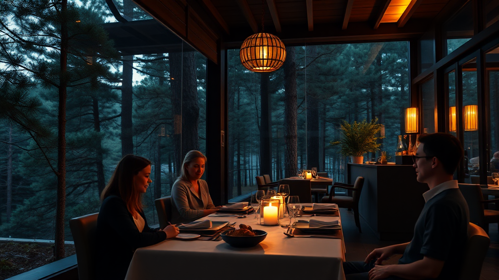 솔밤 레스토랑의 세심한 공간 설계 이미지