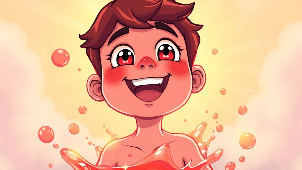 라드유 효능: 피부, 혈액, 에너지 (cartoon 스타일)