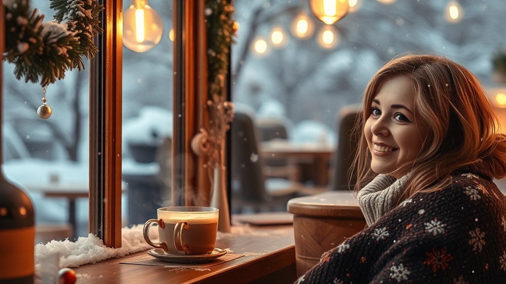 카페 방문 후기, 어땠을까? (realistic 스타일)