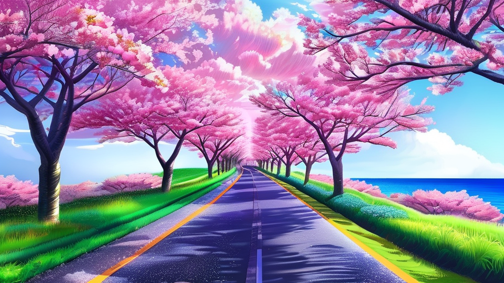 제주 벚꽃 명소 추천: 인생샷 성지 순례 (realistic 스타일)