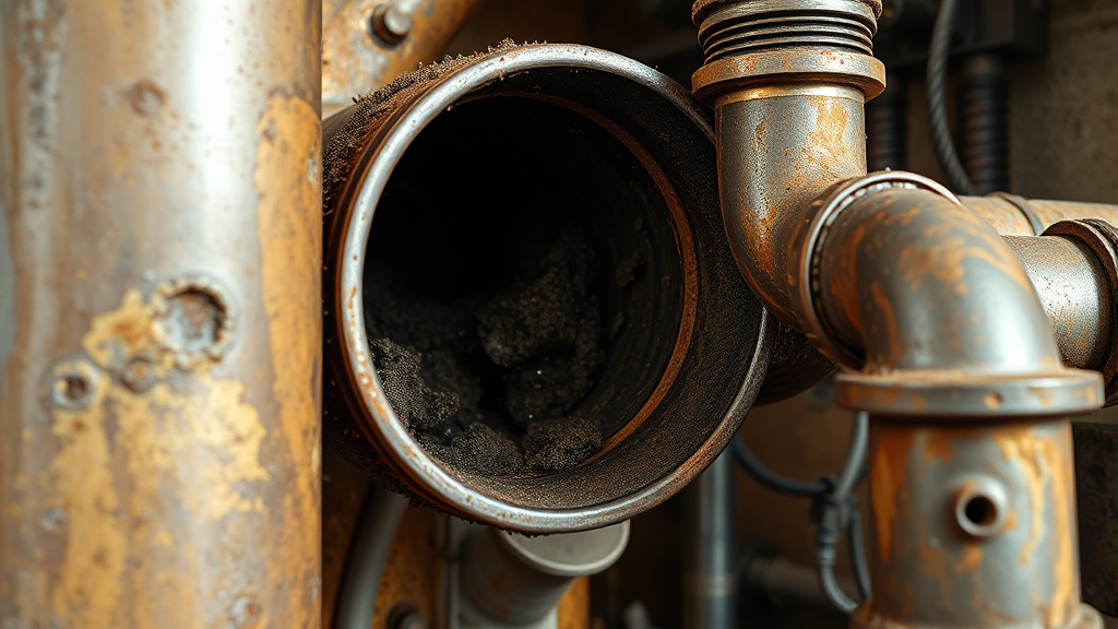 보일러 배관 청소 및 자가 점검 (realistic 스타일)