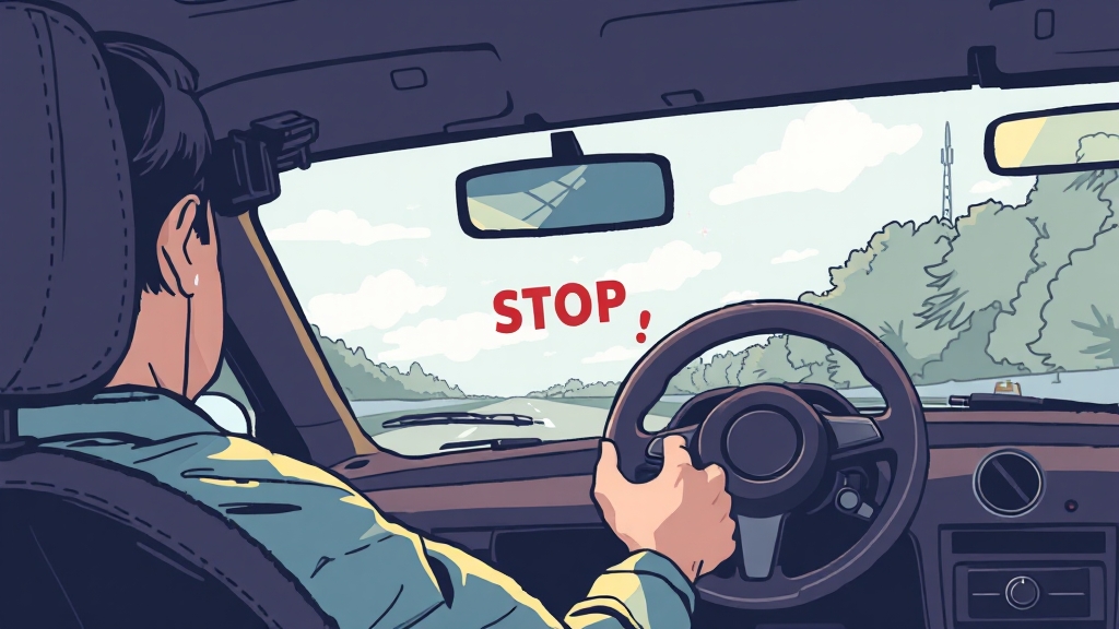 무면허 운전, 왜 안될까? (illustration 스타일)