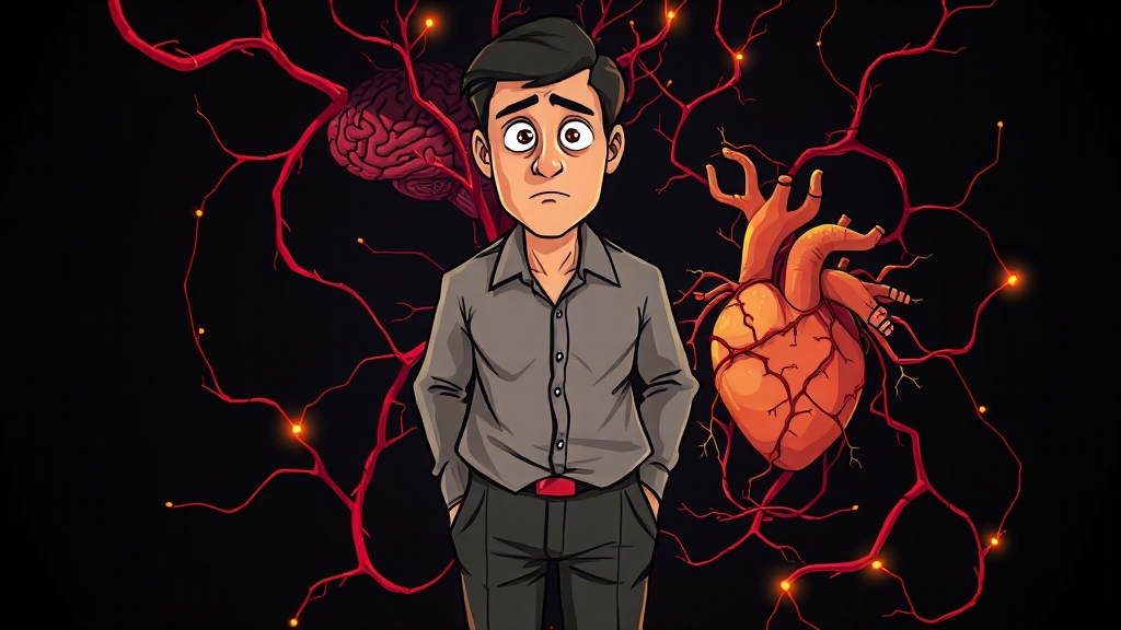 발기부전, 다양한 원인 분석 (cartoon 스타일)