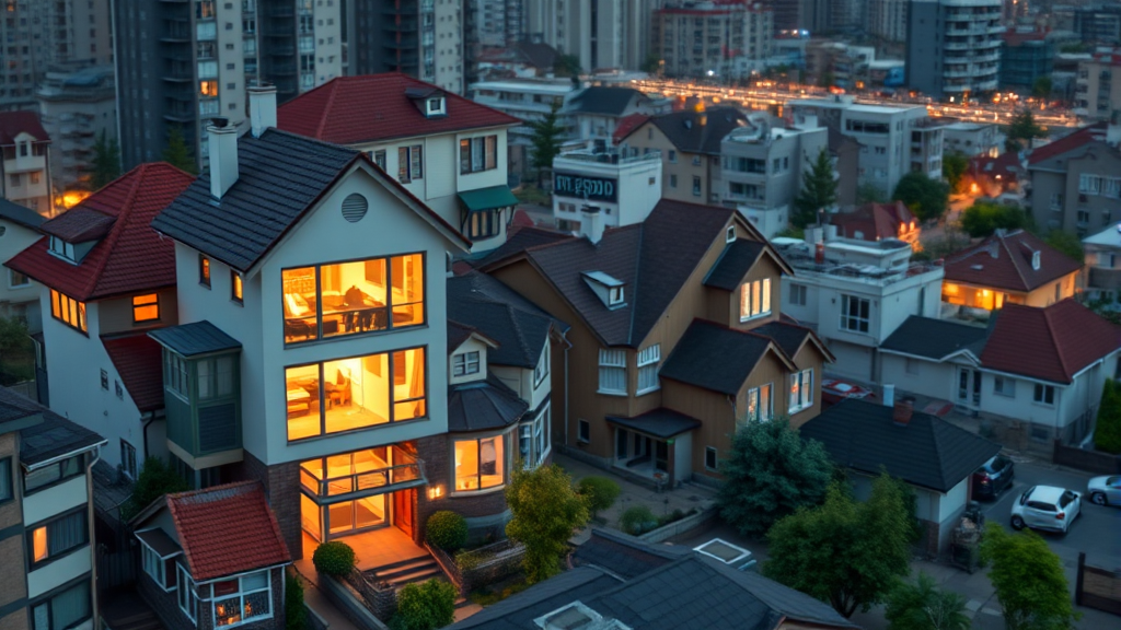 부동산 시장 영향 분석 (realistic 스타일)