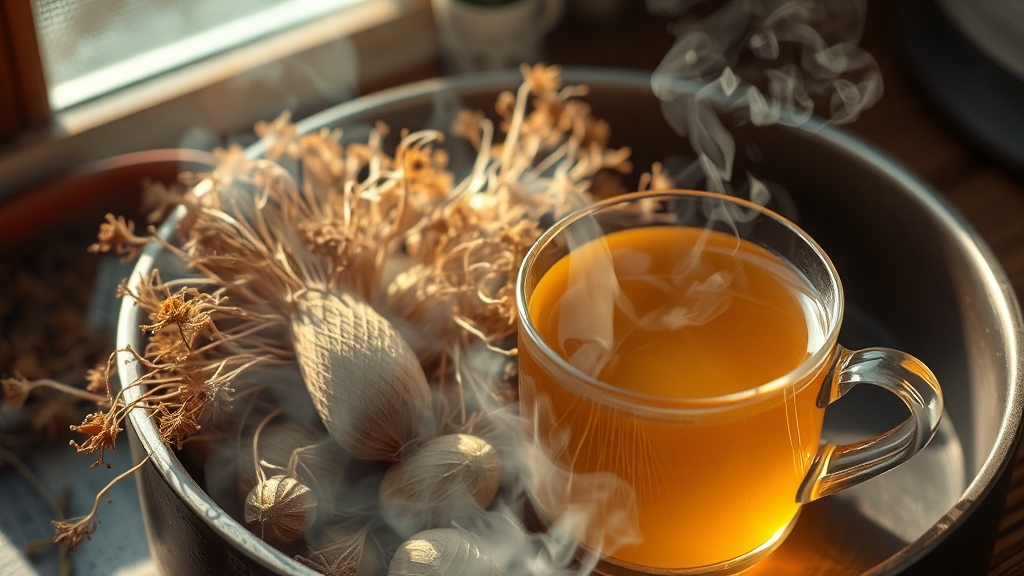 우엉차 끓이는 법 & 활용 팁 (realistic 스타일)