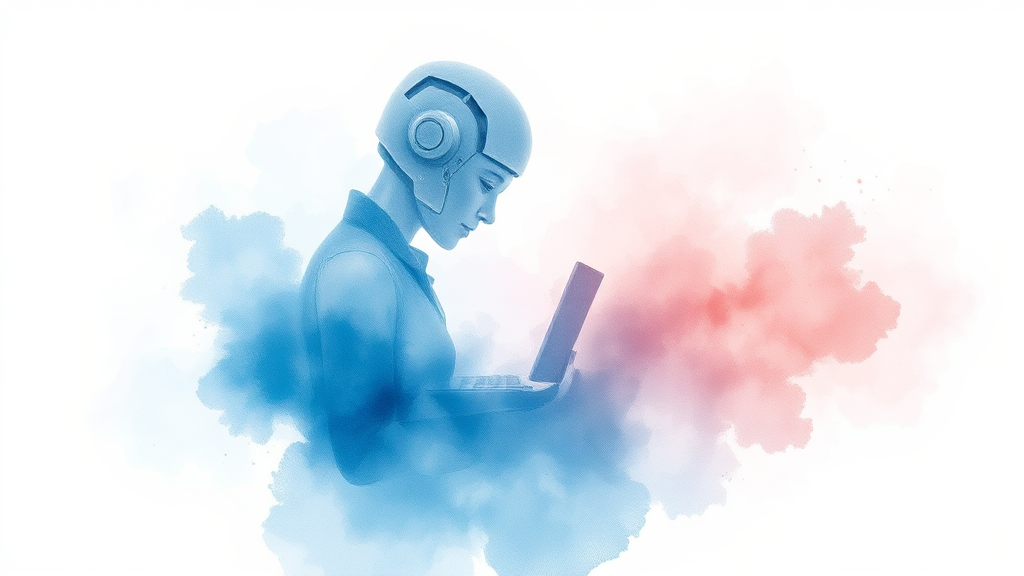 직장인을 위한 AI 부업 가이드 (watercolor 스타일)