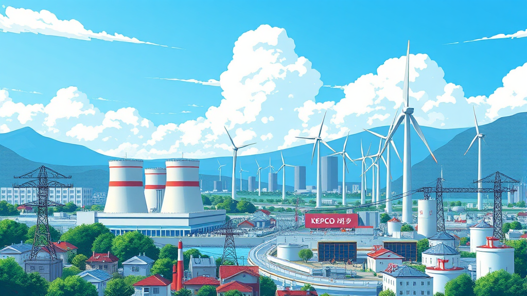 에너지 정책 변화와 주가 영향 (illustration 스타일)