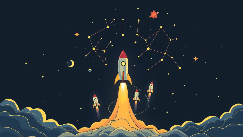 SpaceX 투자, 어떻게 해야 할까? (illustration 스타일)