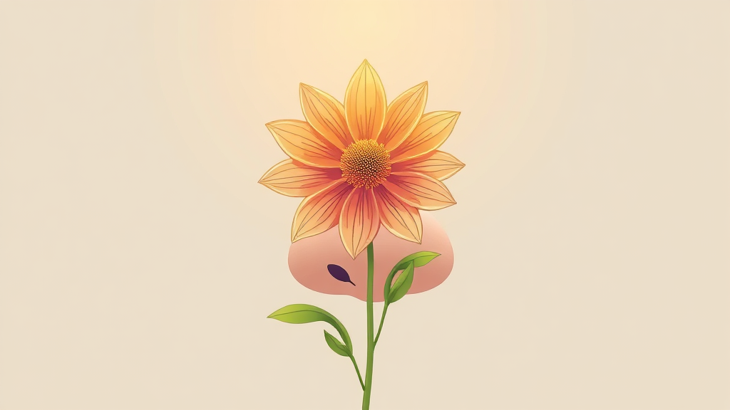 삼백초추출물, 비염 증상 완화의 비밀 (illustration 스타일)