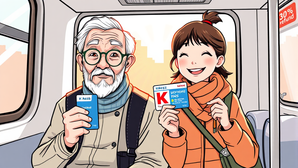 K패스 모두의카드 어르신/청년 혜택 (illustration 스타일)