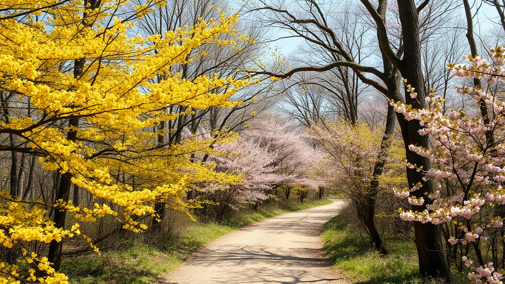 2026년 화담숲 봄 시즌 오픈 일정 (realistic 스타일)