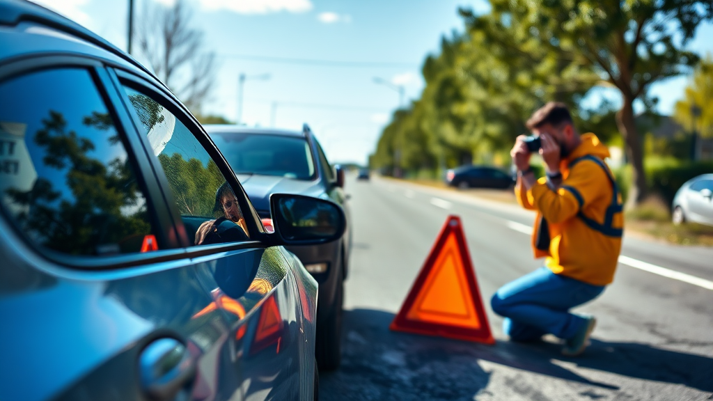 렌터카 사고 완벽 대비 A to Z 3 사고 발생 시 초기 대응 (realistic 스타일)
