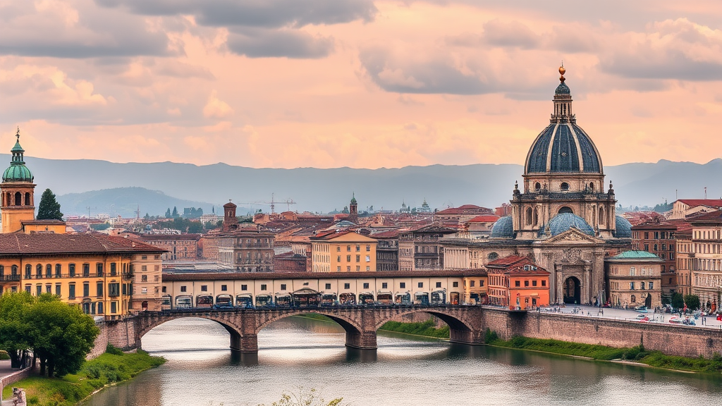 피렌체 여행, 우피치 미술관 주변 즐길 거리 (realistic 스타일)